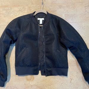 Black bomber jacket